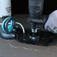 ADJUSTABLE METAL HOLE DRILL GUIDE WITH PLASTIC SUCTION CUP