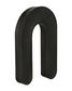 1/4" BLACK HORSESHOE SPACER, 150PCS/JAR