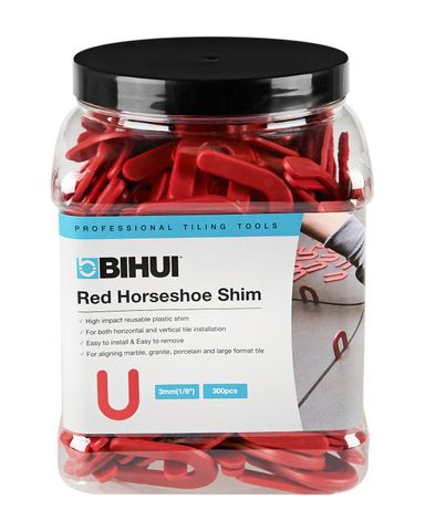 1/8" RED HORSESHOE SPACER, 300PCS/JAR