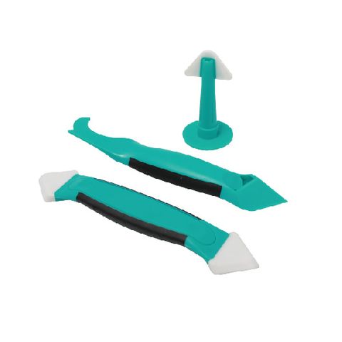 3 PC CAULKING TOOL SET (GROUT REMOVING KNIFE, GROUTING NOZZLE, GROUTING SMOOTHER)