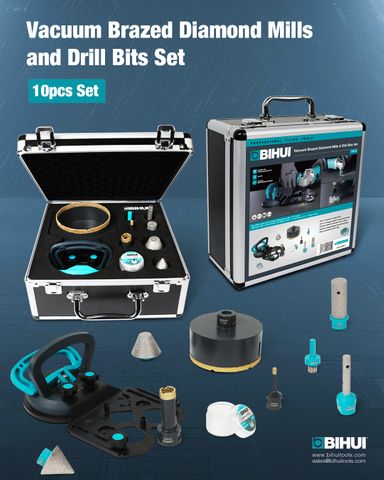 BIHUI DIAMOND TURBO DRILL SET, INCLUDES DMB10A, DMB20A, DMC238A, DMC2048A, DBAAH, DBCW20, DBGM, DBDA12, DBDA20, DBDA115