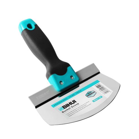 BUCKET SCOOP, STAINLESS STEEL, CURVED BLADE