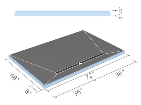(US9310003) FUNDO RIOLITO SHOWER BASE 4' X 6' CLICK AND SEAL  ***DOES NOT INCLUDE DRAIN COVER--SOLD SEPARATELY