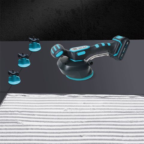 VIBRATION TILE BEATER, DIGITAL CONTROL PANEL, SIX SPEEDS, 10000R/MIN, 2000MA, 21V, SUCTION CAPACITY 35KGS, INCLUDES 1 BATTERY
