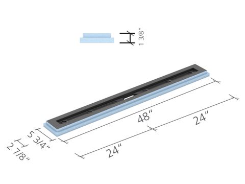 FUNDO RIOLITO NEO LINE MODULE CHANNEL 48" X 5-3/4" CLICK AND SEAL (PAN ONLY)