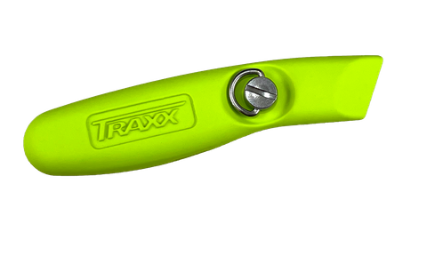 TRAXX SAFETY GREEN NON-SLIP UTILITY KNIFE