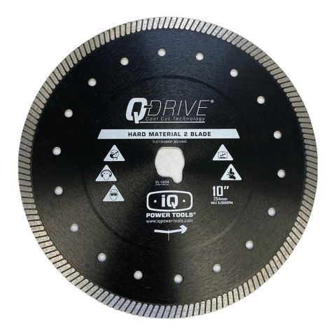 10" X .080 Q-DRIVE BLADE  "BLACK" HARD STONE/HARD MATERIAL 2/PORCELAIN BLADE FOR USE WITH THE IQTS244
