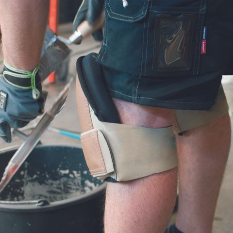 LEATHER KNEE PADS PREMIUM GRADE NEOPRENE
