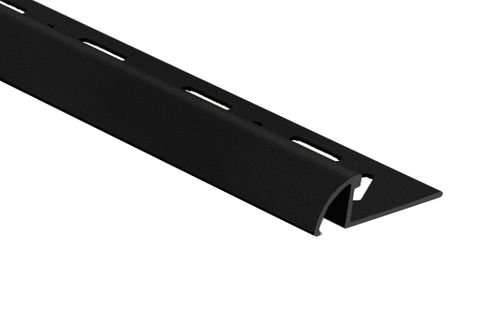 3/8" (10MM) ROUND TILE EDGE MATTE BLACK (25 PER TUBE)