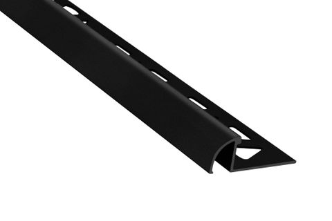 1/2" (12MM) ROUND TILE EDGE MATTE BLACK (25 PER TUBE)