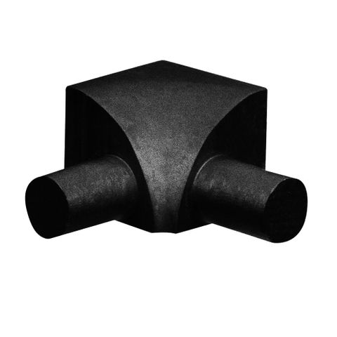 3/8" (10MM) INSIDE CERAMIC CORNER MATTE BLACK (10 PER TUBE)