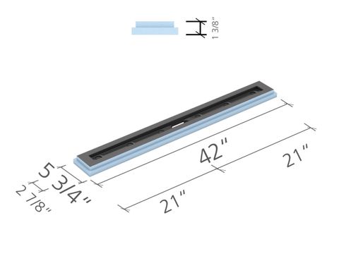 FUNDO RIOLITO NEO LINE MODULE CHANNEL 42" X 5-3/4" CLICK AND SEAL (PAN ONLY)