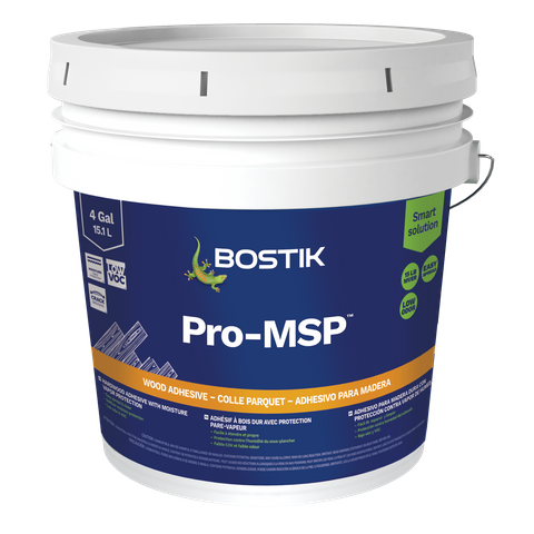 PRO-MSP PP 4 GALLON HARDWOOD ADHESIVE W/MOISTURE VAPOR CONTROL & SOUND REDUCTION