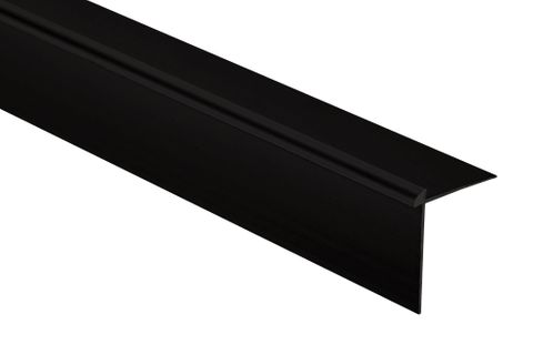 5/64"-1/8" (2MM - 3MM) LVT OUTSIDE CORNER SQUARE STAIR NOSE MATTE BLACK