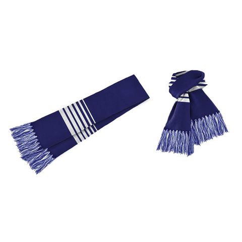 Acrylic Scarf Royal/White