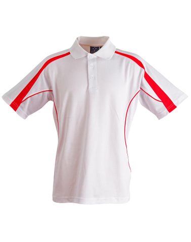 Legend Adults Polo Wht/Red