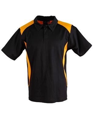 Winner Mens Polo Blk/Gld