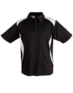 Winner Mens Polo Blk/Wht