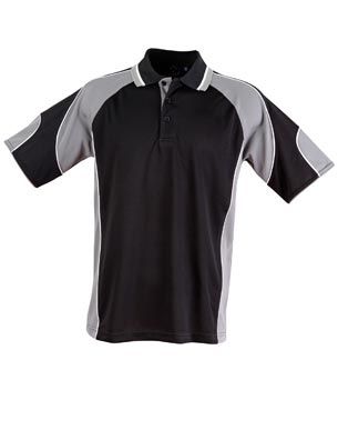 Alliance Mens Polo Blk/Ash