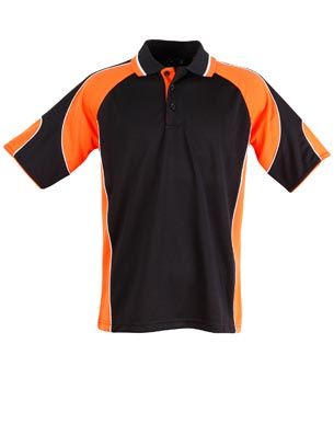 Alliance Mens Polo Blk/Org