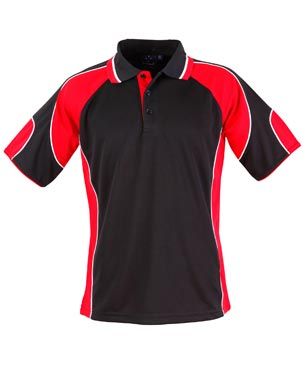 Alliance Mens Polo Blk/Red