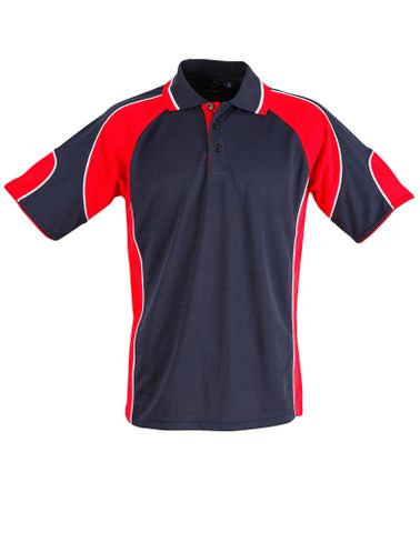 Alliance Mens Polo Nvy/Red