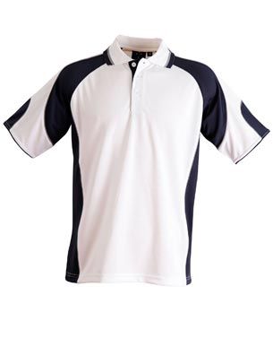 Alliance Mens Polo Wht/Nvy