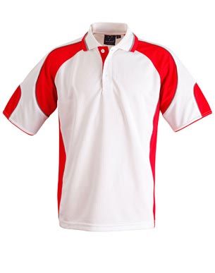 Alliance Mens Polo Wht/Red