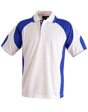 Alliance Mens Polo Wht/Ryl