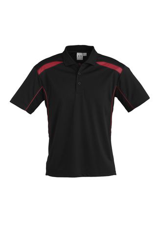 United Mens Polo Blk/Red