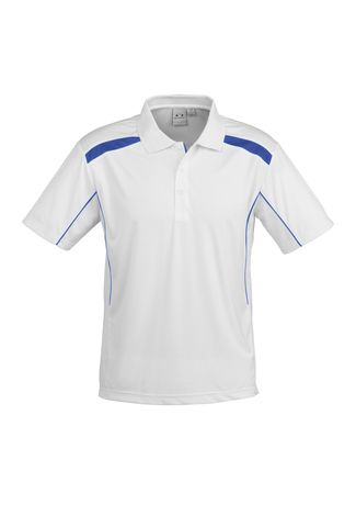 United Mens Polo Wht/Ryl