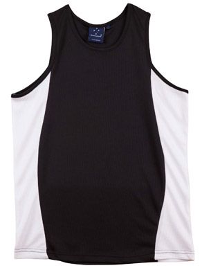 Teammate Ladies Singlet Blk/Wh