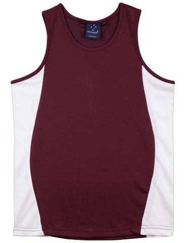 Teammate Ladies Singlet Mrn/Wh