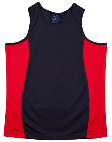 Teammate Kids Singlet Nvy/Red