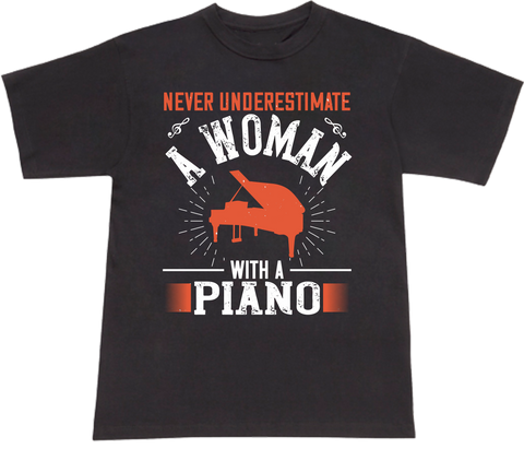 Women Piano T-shirt