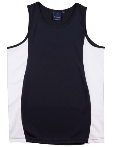 Teammate Kids Singlet Nvy/Wht