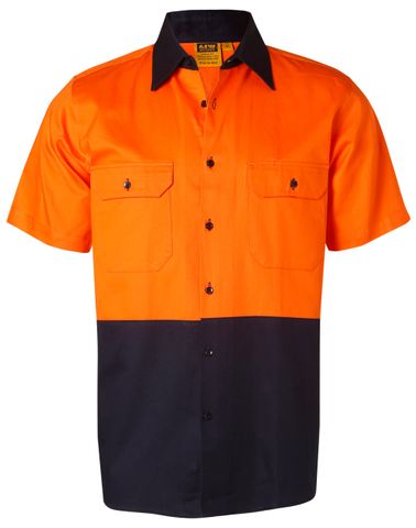 Hi-Vis S/S Safety Shirt Org/Nv