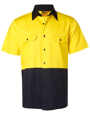 Hi-Vis S/S Safety Shirt Ylw/Nv