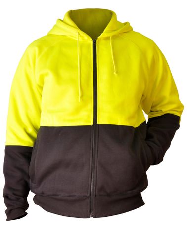 Hi-Vis Hoodie Fluro Ylw/Nvy