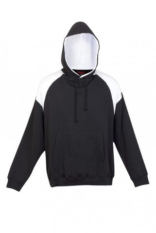 Contrast Mens Hoodie Blk/Wht