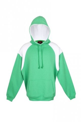 Contrast Mens Hoodie Emr/Wht