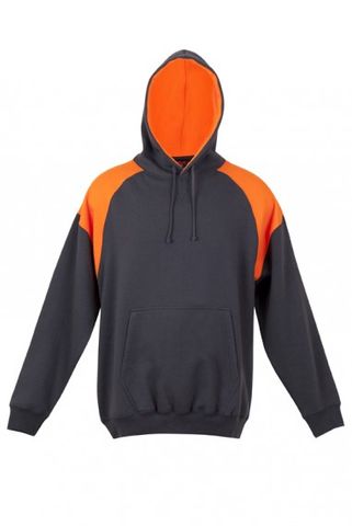 Contrast Mens Hoodie Char/Org