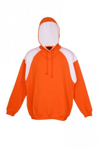 Contrast Mens Hoodie Org/Wht