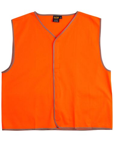 Safety Vest Adult Fluro Orange