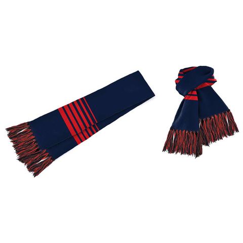 Acrylic Scarf Navy/Red