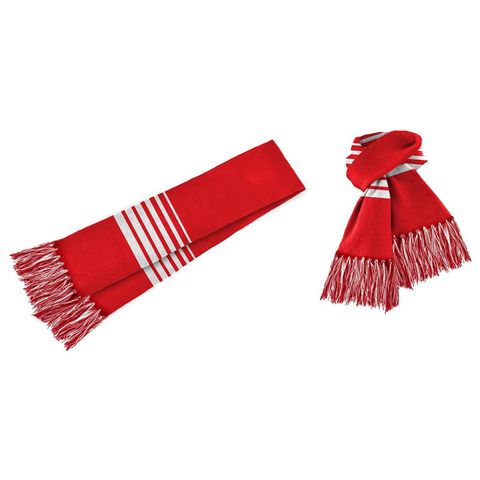 Acrylic Scarf Red/White