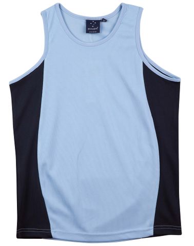 Teammate Kids Singlet Sky/Nvy