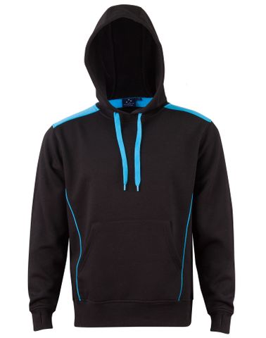 Croxton Hoodie Adults Blk/Aqu