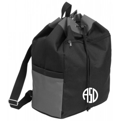 Drawstring Kitbag Black/Grey