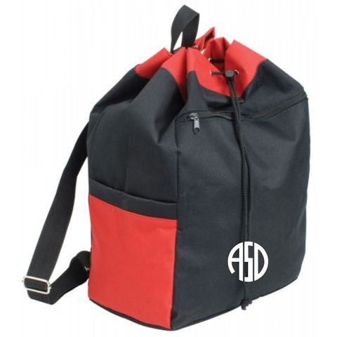 Drawstring Kitbag Black/Red